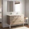 Meuble Salle De Bain + Double Vasque Angelo 2 Tiroirs - 120 Cm -Maison du Confort meuble double vasque angelo 120cm 4