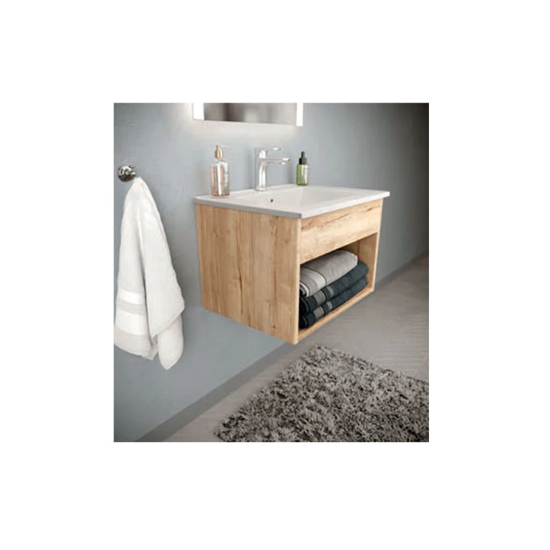 Meuble Nu Bas Sous Vasque Wueko Cristol Mélaminé Texturé 4 Meuble Nu Bas Sous Vasque Wueko Cristol Mélaminé Texturé – Image 2