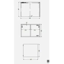 Meuble Pour Vasque Suspendu - Rak-Joy Uno Vano - Dim 46 X 40 Cm -Maison du Confort meuble pour vasque suspendu rak joy uno vano dim 46 x 40 cm 3