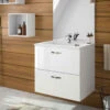 Meuble Salle De Bain + Simple Vasque Angelo 2 Tiroirs - 70 Cm -Maison du Confort meuble simple vasque angelo 70cm