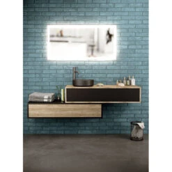 Meuble Sous Vasque Wueko Dellen Chêne Massif - 1 Tiroir