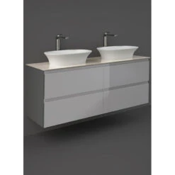 Meuble Suspendu Pour Vasque à Poser - Rak-Joy - 200 X 46 X 60 Cm -Maison du Confort meuble suspendu pour vasque a poser rak joy 200 x 46 x 60 cm 2