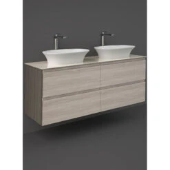 Meuble Suspendu Pour Vasque à Poser - Rak-Joy - 200 X 46 X 60 Cm -Maison du Confort meuble suspendu pour vasque a poser rak joy 200 x 46 x 60 cm 3