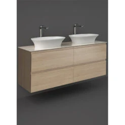 Meuble Suspendu Pour Vasque à Poser - Rak-Joy - 200 X 46 X 60 Cm -Maison du Confort meuble suspendu pour vasque a poser rak joy 200 x 46 x 60 cm 4