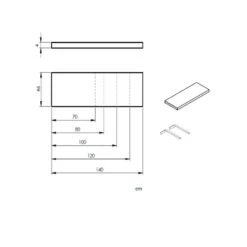 Meuble Suspendu Sous Vasque - Clever - Solid Surface -Maison du Confort meuble suspendu pour vasque clever solid surface 2