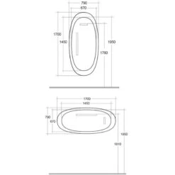 Miroir Simple Ovale - Rak-Cloud Specchio - Dimensions 170 X 79 Cm -Maison du Confort miroir simple ovale rak cloud specchio dimensions 170 x 79 cm 2