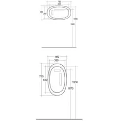 Miroir Simple Ovale - Rak-Cloud Specchio - Dimensions 78 X 46 Cm -Maison du Confort miroir simple ovale rak cloud specchio dimensions 78 x 46 cm 2