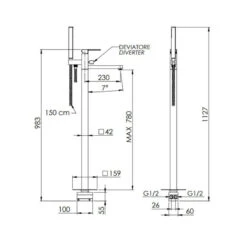Mitigeur Baignoire Avec Duplex - Polar 7 Mitigeur Baignoire Avec Duplex - Polar -Maison du Confort mitigeur baignoire avec duplex polar 2