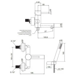 Mitigeur Baignoire Chrome, Avec Duplex - Ultraminimal -Maison du Confort mitigeur baignoire chrome avec duplex ultraminimal 1