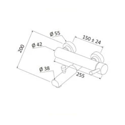 Mitigeur Baignoire Mural Sans Accessoires - Hermés 5 Mitigeur Baignoire Mural Sans Accessoires - Hermés -Maison du Confort mitigeur baignoire mural sans accessoires hermes 1