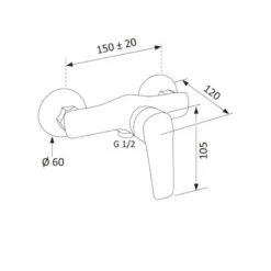 Mitigeur Douche Chromé Nu - Essenza - Monocommande -Maison du Confort mitigeur douche chrome nu essenza monocommande 1