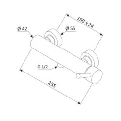 Mitigeur Douche Chromé Nu - Hermés -Maison du Confort mitigeur douche chrome nu hermes 1