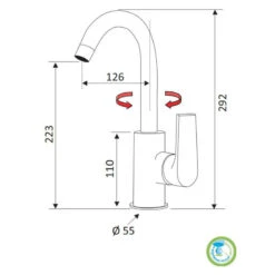 Mitigeur Lavabo Chromé Salle De Bain Vidage Clic-clac - Artic -Maison du Confort mitigeur lavabo chrome salle de bain vidage clic clac artic 1