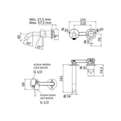Mitigeur Lavabo Mural Salle De Bain Chromé Sans Boitier - Next -Maison du Confort mitigeur lavabo mural salle de bain chrome sans boitier next 2