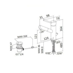Mitigeur Lavabo Salle De Bain Chromé Avec Vidage Clic-clac - Hermés -Maison du Confort mitigeur lavabo salle de bain chrome avec vidage clic clac hermes 1
