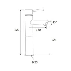Mitigeur Lavabo Salle De Bain Surélevé Chromé - Hermé -Maison du Confort mitigeur lavabo salle de bain sureleve chrome herme 1