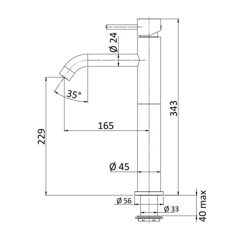 Mitigeur Lavabo Salle De Bain Surélevé Chromé Sans Bonde - Next 5 Mitigeur Lavabo Salle De Bain Surélevé Chromé Sans Bonde - Next – Image 3
