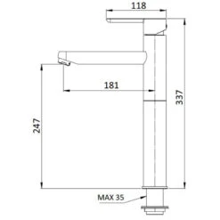 Mitigeur Lavabo Salle De Bain Surélevé XL Chromé Sans Vidage 5 Mitigeur Lavabo Salle De Bain Surélevé XL Chromé Sans Vidage -Maison du Confort mitigeur lavabo salle de bain sureleve xl chrome sans vidage 1