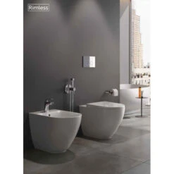 Pack WC Mural Au Sol - Rak-Des - Rimless - Dimensions 52 X 38 Cm -Maison du Confort pack wc mural au sol rak des rimless dimensions 52 x 38 cm 1
