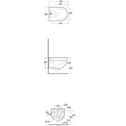 Pack WC Suspendu - Rak-Des - Rimless - Dimensions 52 X 38 Cm -Maison du Confort pack wc suspendu rak des rimless dimensions 52 x 38 cm 3