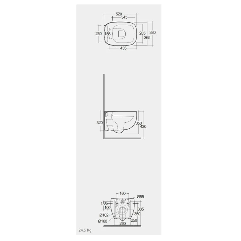 Pack WC Suspendu - Rak-Illusion - Rimless - Dimensions 52 X 38 Cm 6 Pack WC Suspendu - Rak-Illusion - Rimless - Dimensions 52 X 38 Cm – Image 4