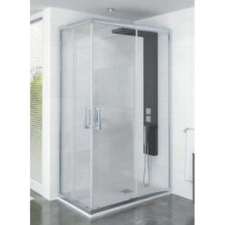 Paroi De Douche Fermée - New Lisboa - 2 Portes - Accès D'angle