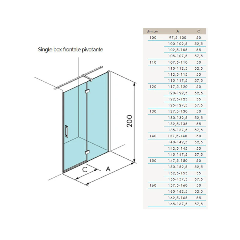 Paroi De Douche Fermée - Single Box - 1 Porte 1 Latérale 4 Paroi De Douche Fermée - Single Box - 1 Porte 1 Latérale – Image 2