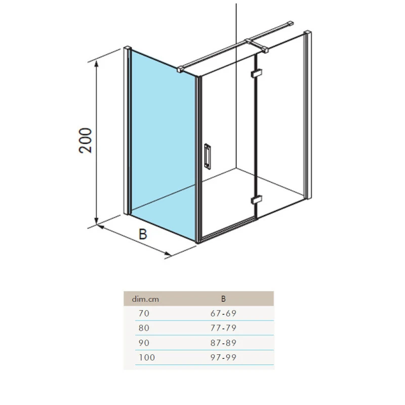 Paroi De Douche Fermée - Single Box - 1 Porte 1 Latérale 5 Paroi De Douche Fermée - Single Box - 1 Porte 1 Latérale – Image 3