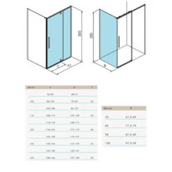 Paroi De Douche Fermée - Slim - 1 Porte - 1 Latérale - Pivotante -Maison du Confort paroi de douche fermee slim 1 porte 1 laterale pivotante 2