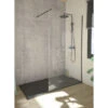 Paroi De Douche Ouverte - Single Clear Black - 1 Porte