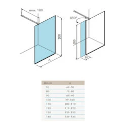 Paroi De Douche Ouverte - Single Fumé Capitonné - 1 Porte 5 Paroi De Douche Ouverte - Single Fumé Capitonné - 1 Porte -Maison du Confort paroi de douche ouverte single fume capitonne 1 porte 1