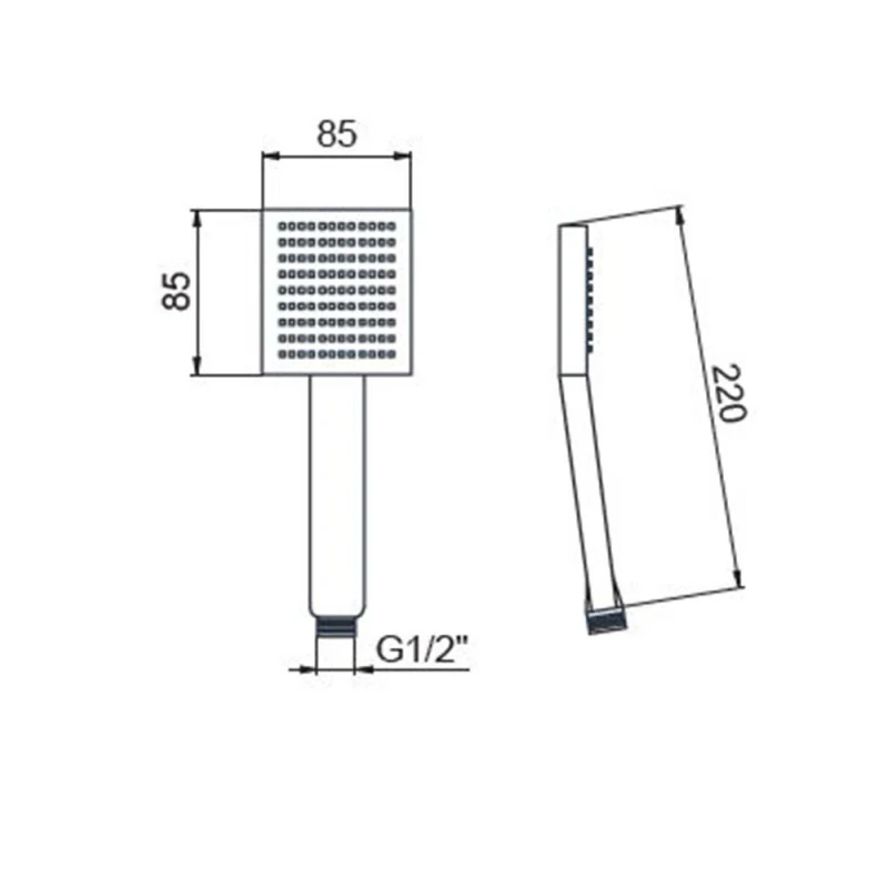 Pomme De Douche Carré Platino Chromé 22 Cm 4 Pomme De Douche Carré Platino Chromé 22 Cm – Image 2