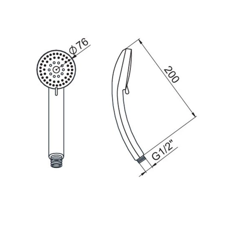 Pomme De Douche Ronde Chromé Perfetta 20 Cm 4 Pomme De Douche Ronde Chromé Perfetta 20 Cm – Image 2