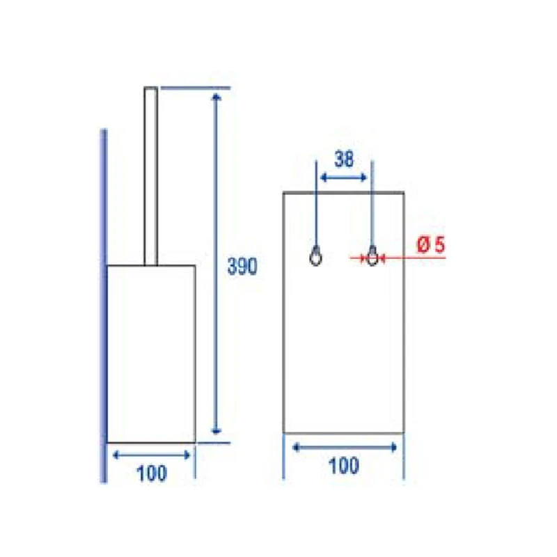 Porte-brosse WC Inox Pellet Salle De Bain 4 Porte-brosse WC Inox Pellet Salle De Bain – Image 2