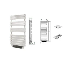 Radiateur Sèche-serviettes Mixte Avec Soufflant AUBE Aquance -Maison du Confort radiateur seche serviettes mixte avec soufflant aube aquance 1