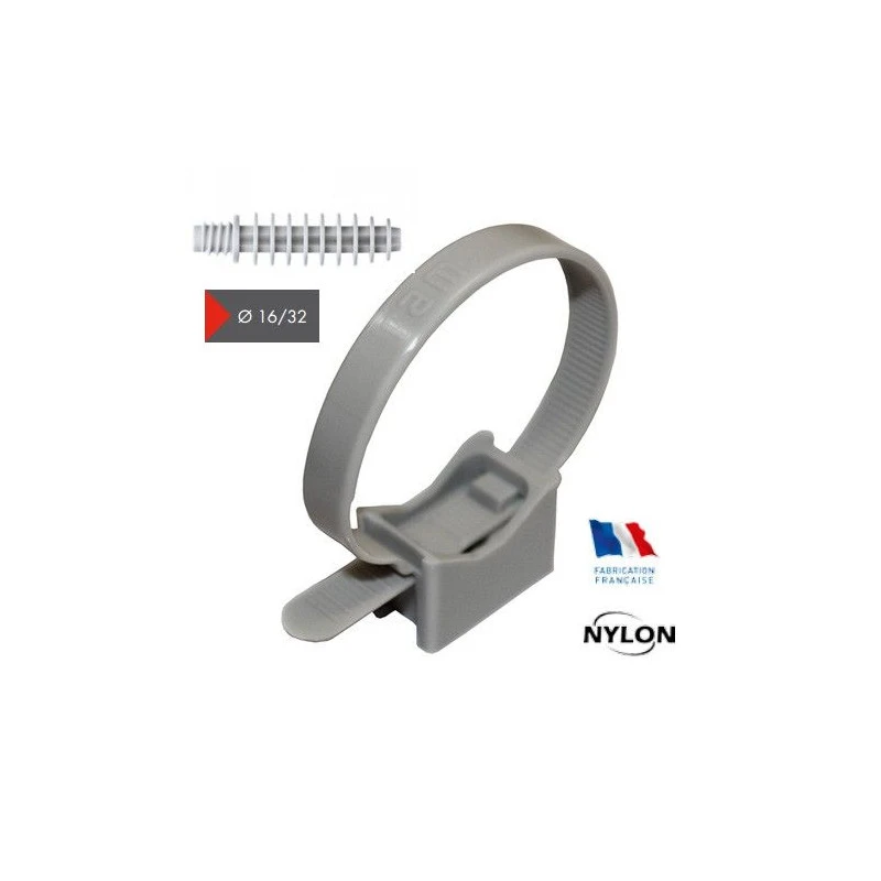 Colliers Ramtub Ø16 / Ø32 + Pattes à Vis Boite De 100 + 100 PAV 4 Colliers Ramtub Ø16 / Ø32 + Pattes à Vis Boite De 100 + 100 PAV – Image 2