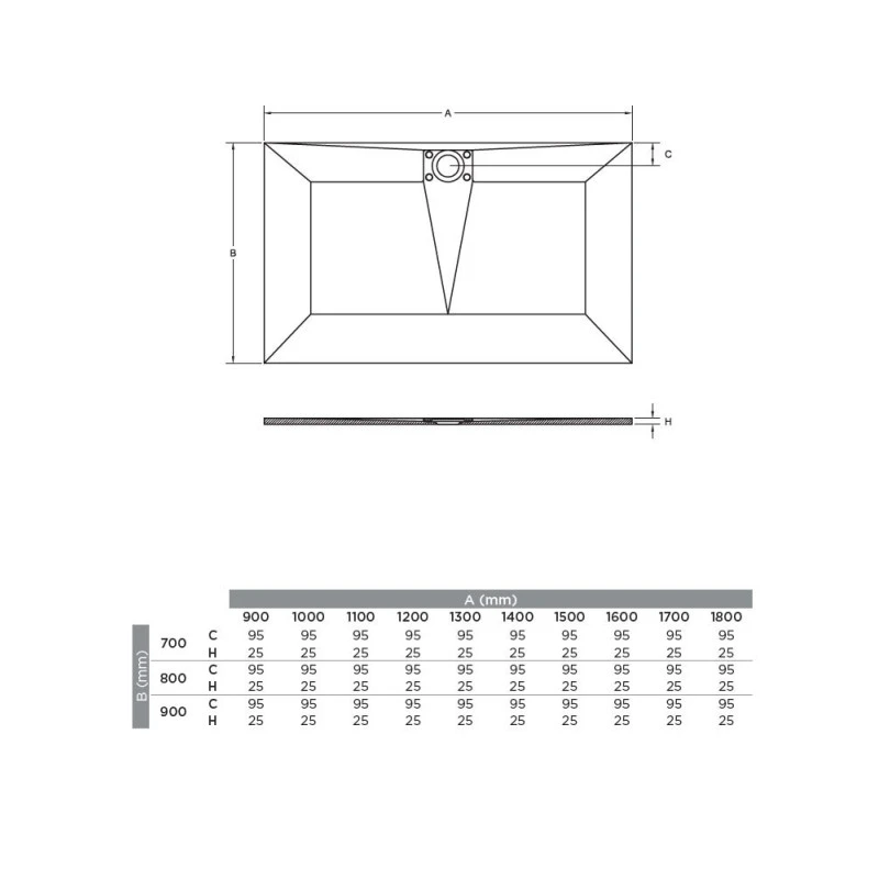 Receveur De Douche Radiance Lateral - Texture Ardoise 5 Receveur De Douche Radiance Lateral - Texture Ardoise – Image 3