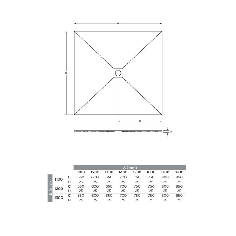 Receveur De Douche Relief Plus XL - Texture Ardoise 5 Receveur De Douche Relief Plus XL - Texture Ardoise – Image 3
