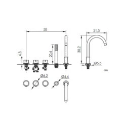 Robinet Mitigeur Pour Baignoire Encastrée - Kali 5 Robinet Mitigeur Pour Baignoire Encastrée - Kali -Maison du Confort robinet mitigeur pour baignoire encastree kali 1