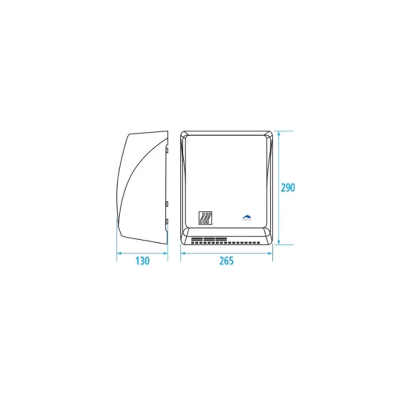 Sèche-mains électrique Automatique Aluminium Pellet 4 Sèche-mains électrique Automatique Aluminium Pellet – Image 2