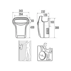 Sèche-mains électrique Exp'air 1200 W Aluminium Pellet -Maison du Confort seche mains electrique expair 1200 w aluminium pellet 1