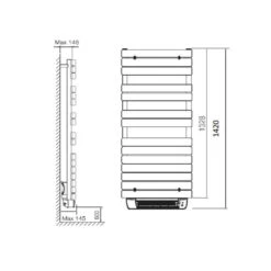 Sèche-serviettes Eau Chaude Blanc Cintré Avec Soufflerie Aube -Maison du Confort seche serviettes eau chaude blanc cintre avec soufflerie aube 2