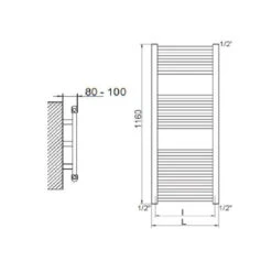 Sèche-serviettes Eau Chaude Droit Myre - ?T 50° -Maison du Confort seche serviettes eau chaude droit myre t 50 2
