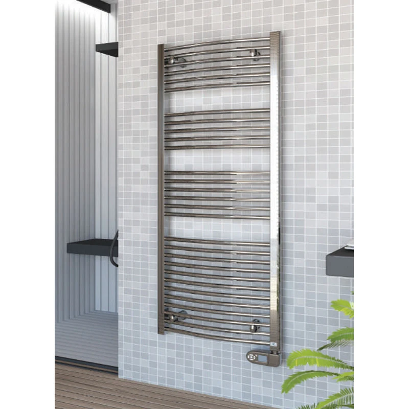 Sèche-serviettes électrique Cintré Thermostat Aire Chromé - 600 W 3 Sèche-serviettes électrique Cintré Thermostat Aire Chromé - 600 W