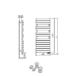 Sèche-serviettes électrique Cintré Thermostat Aube - 750 W -Maison du Confort seche serviettes electrique cintre thermostat aube 750 w 1