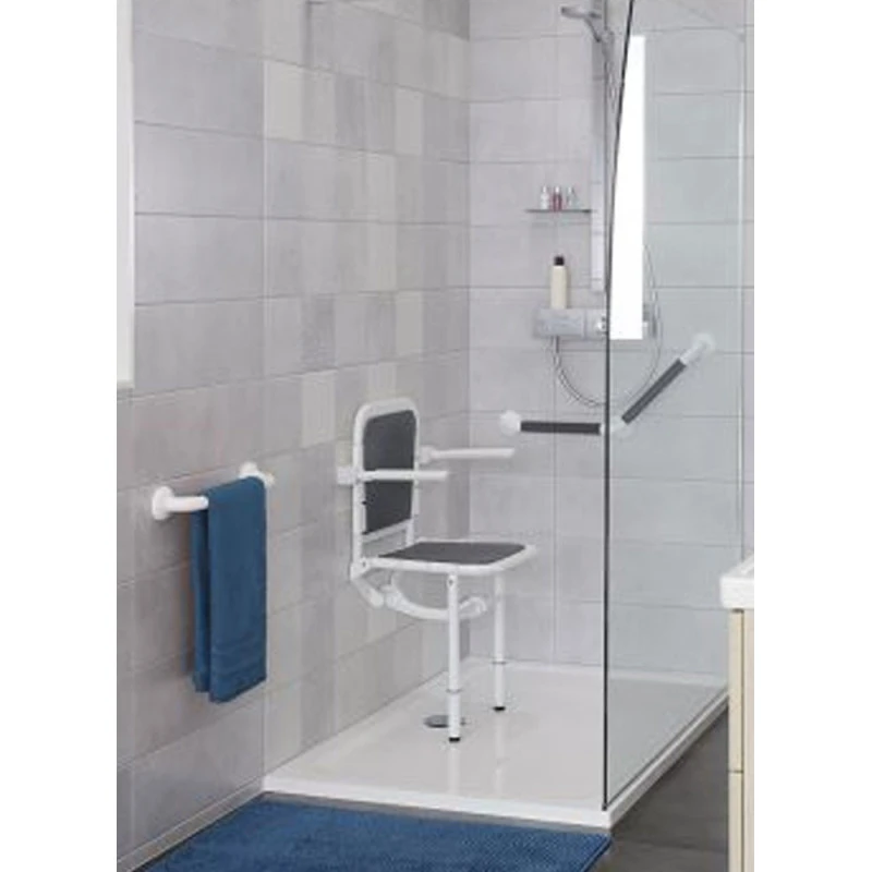 Siège De Douche Réglable Ergonomic Dossier + Accoudoirs Pellet 4 Siège De Douche Réglable Ergonomic Dossier + Accoudoirs Pellet – Image 2