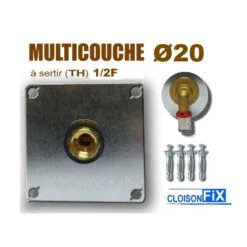 Sortie De Cloison Mono Ø20 Multicouche à Sertir