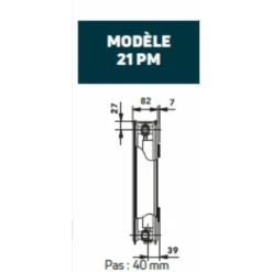 T6 3010 PLAN (H)750X 1200 Mm- BLANC GRIS 1812 W épaisseur 82 Mm