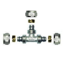 RACCORD TE EGAL Ø16 à Ø32 Multicouche à Compression