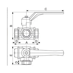 Vanne Femelle 3 Voies 9 Vanne Femelle 3 Voies -Maison du Confort vanne femelle 3 voies 3
